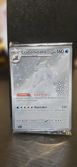 Crabominable (149/142) Holiday 2025 Snowflake Stamp Promo Sealed - Pokemon SCR - Image 1
