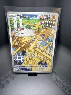 Timburr 183/167 Twilight Masquerade Pokemon English Illustration Rare 2024 - Image 1