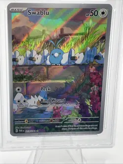 Pokemon Swablu Paradox Rift Illustration Rare #213 PSA 9 Mint - Image 2
