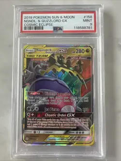 Naganadel & Guzzlord GX Cosmic Eclipse 158/236 Pokemon PSA 9 - Image 1