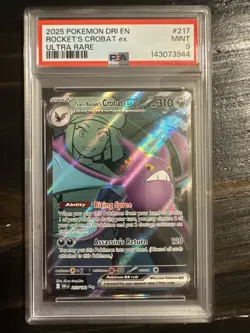 Pokemon TCG Rocket’s Crobat Ex 217/182 Ultra Rare Destined Rivals PSA 9 - Image 1