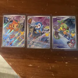 Chimchar Turtwig Piplup First Partner Illustration Collection Promo Set Pokemon - Image 2