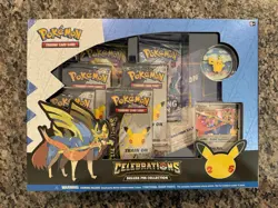 Pokemon TCG Celebrations 25th Anniversary Zacian Deluxe Pin Collection Box - Image 1