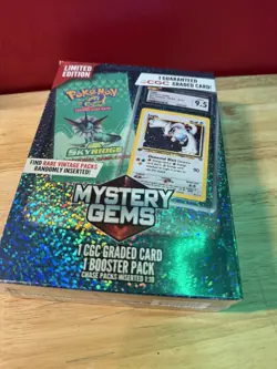 Pokemon Limited Edition Mystery Gems CGC Slab and 1 Booster Pack New Sealed - Image 2