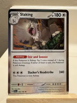 Pokemon TCG Slaking Cosmo Holo 162/193 WITH A SWIRL 🌀Paldea Evolved NM - Image 2