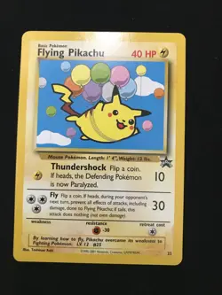 Pokemon English TCG Flying Pikachu 25 Black Star Promo WOTC NM - Image 1