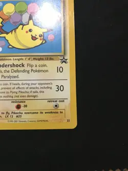 Pokemon English TCG Flying Pikachu 25 Black Star Promo WOTC NM - Image 4