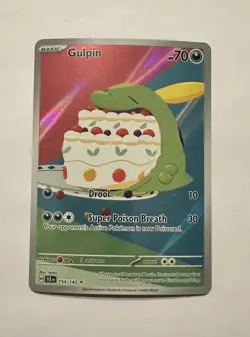 Pokemon Gulpin 154/142 | Sv07: Stellar Crown Illustration Rare Holo NM - Image 1