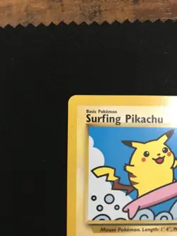 Surfing Pikachu Pokemon 28 Black Star Promo WOTC LP - Image 3