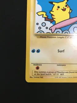 Surfing Pikachu Pokemon 28 Black Star Promo WOTC LP - Image 5