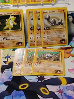 Pokemon TCG Bulk Lot Of 24 Brock's Gym Challenge Unlimited (Moderate Heavy Play) - Image 4