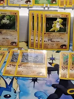 Pokemon TCG Bulk Lot Of 24 Brock's Gym Challenge Unlimited (Moderate Heavy Play) - Image 5