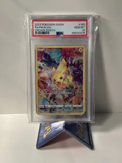 2023 POKEMON SWORD & SHIELD CROWN ZENITH #160/159 PIKACHU FULL ART PSA 10 - Image 1