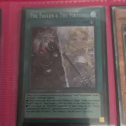 Yugioh secret rare Fallen & the Virtuous CH01-EN019 Spell-Quick Play Konami - Image 1