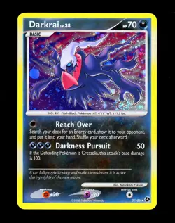 2008 Pokemon DARKRAI Great Encounters HOLO RARE Diamond & Pearl Card 3/106 SWIRL - Image 1