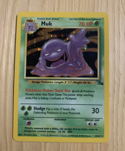 Pokemon Card: Muk HOLO 13/62 Fossil Set Rare! NM - Image 1