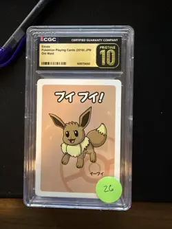 Eevee CGC GEM MINT 10 Pokemon Japanese Eevee Old Maid Playing Card - Image 1