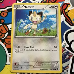 Pokemon TCG Meowth B&W Boundaries Crossed 106/149 Regular Common Card M/NM - Image 1