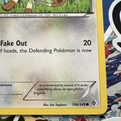 Pokemon TCG Meowth B&W Boundaries Crossed 106/149 Regular Common Card M/NM - Image 5