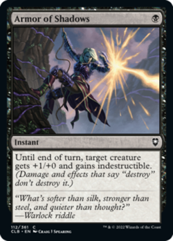 x4 Armor of Shadows - Foil C MTG Commander Legends: Battle for Baldur's Gate M/N - Image 1