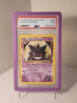 Pokemon Sabrina’s GENGAR 29/132 MINT Gym Challenge PSA 9 - Image 1