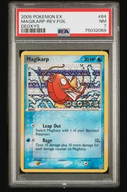 PSA 7 2006 Pokemon Magikarp 64/107 Deoxys Reverse Holo - Image 1
