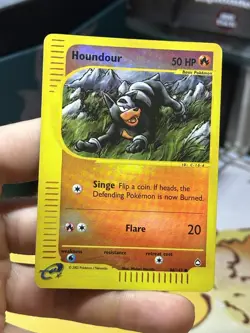 #3 Houndour 86/147 Aquapolis 2002 Reverse Holo E-Series Vintage Pokemon Card TCG - Image 3