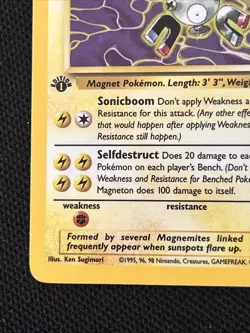 Pokemon Magneton 11/62 Fossil Holo NM-LP - Image 2
