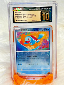 Squirtle 007/165 Pokemon Card 151 Japanese Rev Holo CGC Pristine 10 - SSPC00030 - Image 1