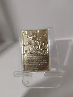 1999 MEWTWO #150 Gold Bar Card Limited Edition Burger King Gold Plated Pokemon - Image 2