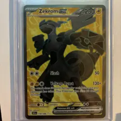 Zekrom EX 158/086 Black Bolt Full Art Ultra Rare Pokemon TCG Card NM - Image 1
