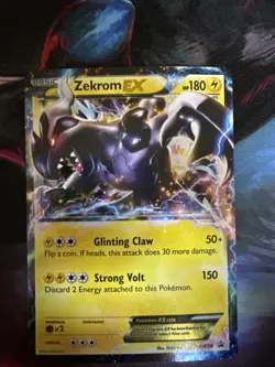LP Zekrom EX BW38 Black & White Black Star Promo Holo Pokemon card English - Image 1