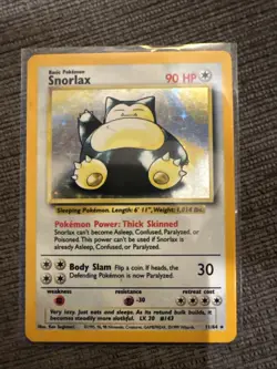 1999 Pokemon Jungle Unlimited SNORLAX - Holo Rare NO SYMBOL ERROR #11/64 🔥 - Image 1