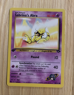1st Edition SABRINA'S ABRA 93/132 Gym Challenge - Pokemon WOTC Card - NM - Image 1