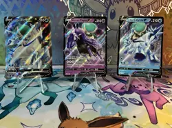Pokemon TCG Ice Rider Calyrex V Shadow Rider V Full Art Lot (3) Ultra Rare NM - Image 1