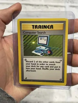 Computer Search – Pokemon TCG Base Set 71/102 Rare NM Near Mint Pokemon Nintendo - Image 1