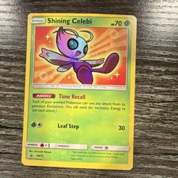 Pokemon Shining Celebi Promo Holo SM79 Basic 70 HP Time Recall Ability - Image 1
