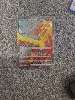 Team Rocket's Moltres ex 208/182 Full Art English Destined Rivals Pokemon TCG - Image 1