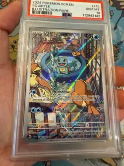 Pokemon Squirtle Stellar Crown Illustration Rare #148/142 PSA 10 Gem Mint - Image 4