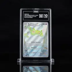 TAG 10 REUNICLUS 2025 POKEMON SCARLET & VIOLET BLK PROMO TECH STICKER GEM MINT - Image 1