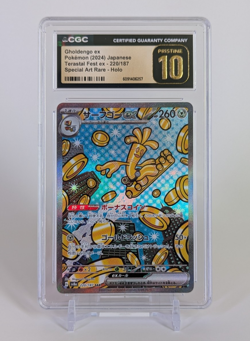Goldengo ex Pokemon Japanese Terastal Fest 220/187 SAR Holo CGC PRISTINE 10 - Image 1