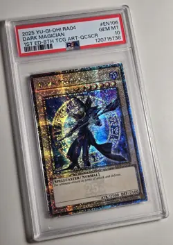 2025 YU-GI-OH! QUARTER CENTURY STAMPEDE Dark Magician QCR RA04-EN106 QCSR PSA 10 - Image 2