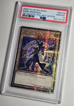 2025 YU-GI-OH! QUARTER CENTURY STAMPEDE Dark Magician QCR RA04-EN106 QCSR PSA 10 - Image 3