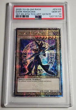 2025 YU-GI-OH! QUARTER CENTURY STAMPEDE Dark Magician QCR RA04-EN106 QCSR PSA 10 - Image 4