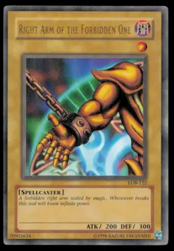 Right Arm of the Forbidden One LOB-122 Ultra Rare Yu-Gi-Oh - Image 1