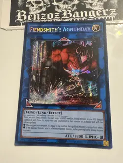 Yu-Gi-Oh! TCG Fiendsmith's Agnumday MP25-EN109 1st Edition Prismatic Secret Rare - Image 1