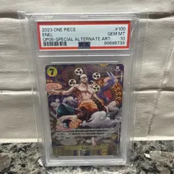 2023 ONE PIECE OP05 #100 AWAKENING OF THE NEW ERA ENEL SP SPECIAL ALT ART PSA 10 - Image 1