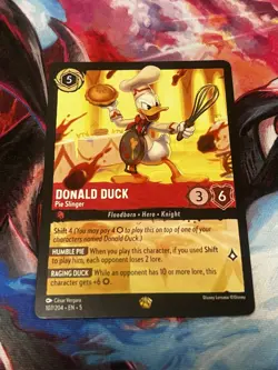 Donald Duck Pie Slinger COLD FOIL 107/204 Disney Lorcana Shimmering Skies Legend - Image 1