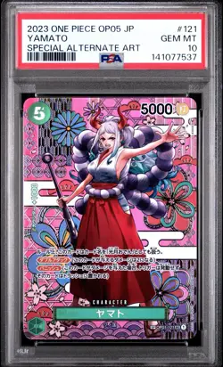 PSA 10 Yamato SP OP01-121 SEC Awakening of the New Era 2023 ONE PIECE Card Japan - Image 1