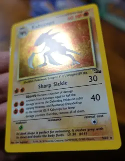 Kabutops 9/62 Holo Rare Fossil Set Pokemon Card VLP-LP - Image 5